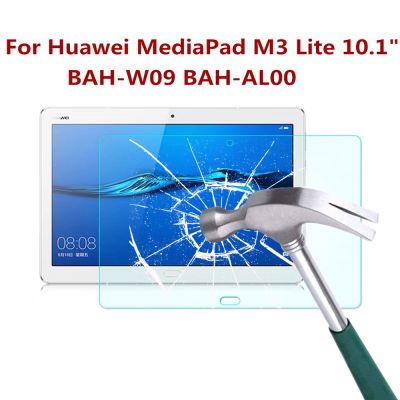 《Bottles electron》 Huawei MediaPad M3 Lite 10กระจกนิรภัยสำหรับ9H ปกป้องหน้าจอแก้ว BAH-AL00 BAH-W09ฟิล์มแท็บเล็ตขนาด10.1นิ้ว