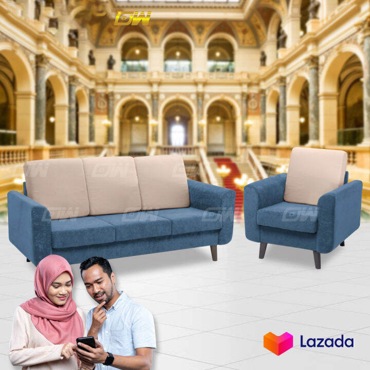 Prague 1 / 2 / 3 Seater Sofa Fully Fabric Sofa / Lounge Chair / Relax