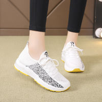 2021 Womens Autumn Sneakers Mesh Breathable Comfortable Tennis Female Sports Shoes Round Toe Lacing Platform Vulcanized Shoes