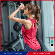 Áo tanktop nữ tập thể thao Louro LA71, kiểu áo tập gym, yoga, zumba nữ sát nách chất liệu thoáng mát, siêu co giãn thumbnail