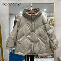 Winter Women Puffer Jacket Parka Hooded Outerwear Warm Female Loose White Duck Down Coat Zipper Casual Ladies Clothing QQ35