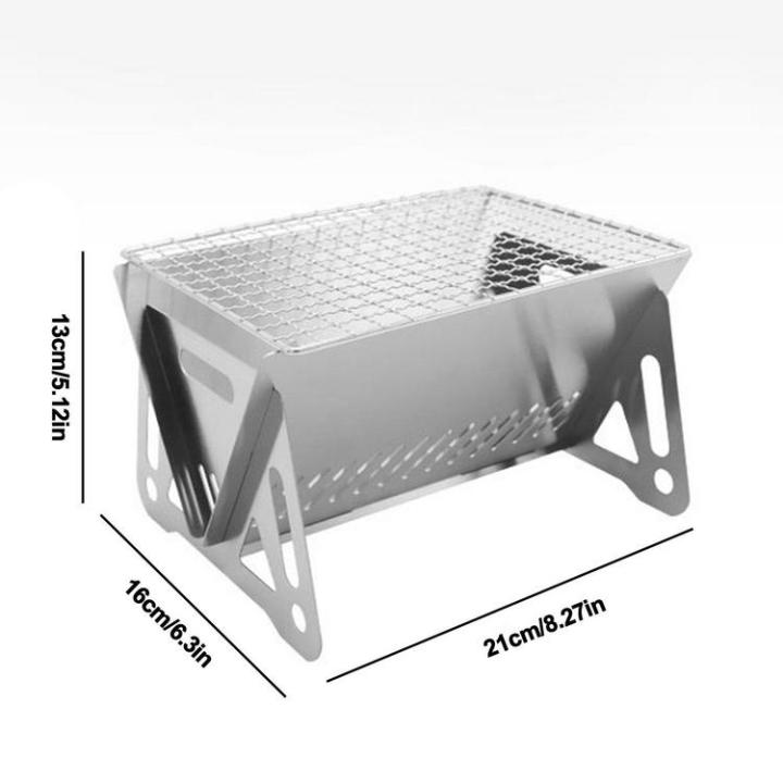 mini-folding-camping-grill-compact-stainless-steel-folding-barbecue-grill-bbq-grill-with-easy-portability-for-outdoor-barbecues-camping-traveling-picnics-successful