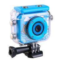 K F CONCEPT AT-G20B Kids Action Camera 1080P HD Waterproof Video Digital Children Sports Camcorder with 32GB TF Card (Blue)