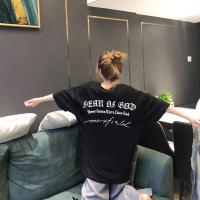 Fog Fear Of God Season 7 เสื้อยืดลําลองผ้าฝ้ายแขนสั้นพิมพ์ลายทรงหลวม