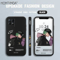 Hontinga เคสโทรศัพท์ Realme Narzo 50,เคสซิลิโคนนิ่มทรงสี่เหลี่ยมลายการ์ตูนอนิเมะ Roronoa Zoro เคสยางขอบซิลิโคนแบบดั้งเดิมเคสป้องกันกล้องเคสนิ่มสำหรับเด็กผู้ชาย