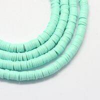 1Strand 380~400pcsstrand 4x1mm Handmade Polymer Clay Beads DiscFlat Round Heishi Beads Mixed Color