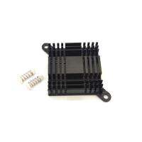 38*38*10mm L*W*H Heat Conduction Aluminum Black Heatsink with Two Ears