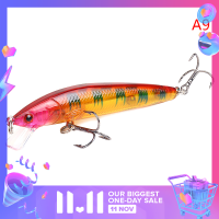 ?【Lowest price】LANG Minnow Fishing Lure 3D Eyes 10cm 7g wobbler BASS PIKE baits SPINNER baits