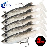 5pcs Kit Fishing Lure Soft Lure 8cm/ 2.8in Artificial Bait Cool Fishing Hooks