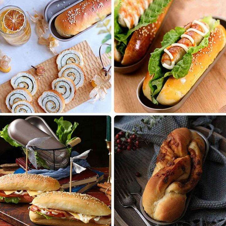 10-pcs-hot-dog-mold-carbon-steel-sausage-non-stick-bakeware-oval-bun-baking-pan-for-diy-homemade-bread-tool