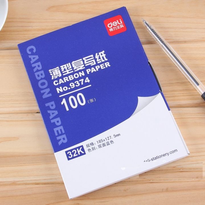 papier-carbone-double-face-32k-100-feuilles-au-total-97-bleu-3-rouges-fin-outil-de-copie-de-fichier-de-facture-bureau-boutique-9374