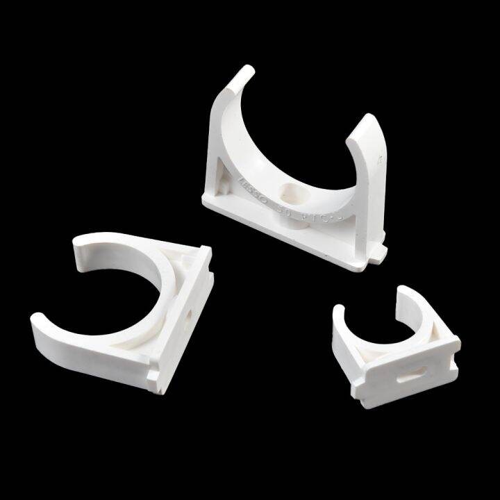 20/25/32/40/50mm PVC Pipe Clamps Garden Water Pipe Holder Single U Plastic PPR Lock Tube 5 Pcs