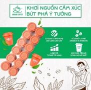 HỘP 12 viên Cà Phê Hòa Tan Sấy Thăng Hoa MIRABI, Full Hộp Cam