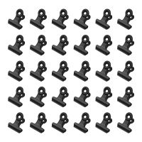 XRHYY 30 Pack 22mm Metal Hinge Clips Bulldog Clips Money Binder Paper Clips Clamps For Picture Photos Home Office Collating