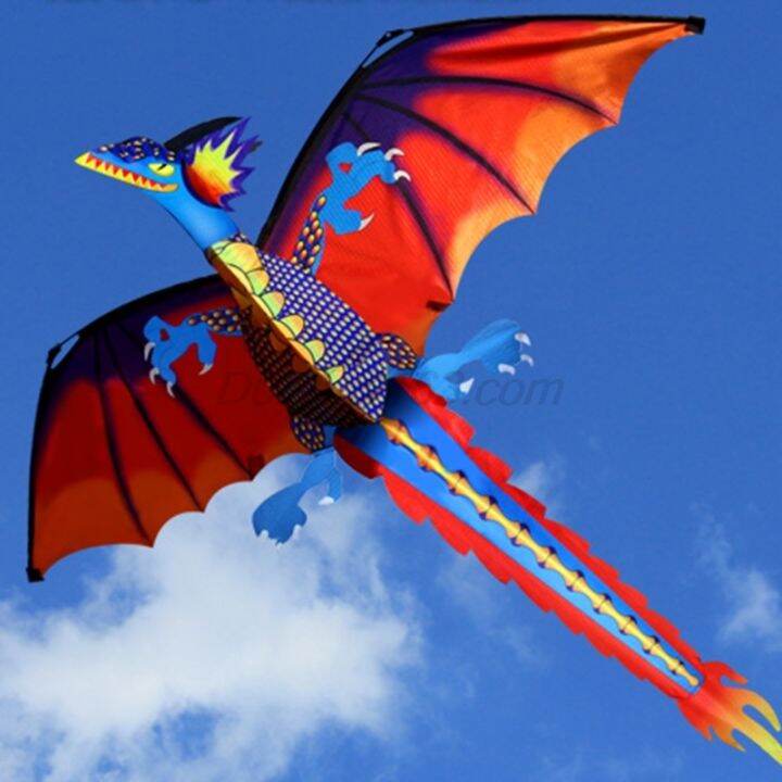 cw-new-3d-dragon-kite-with-tail-kites-for-kites-flying-outdoor-100m-kite-line