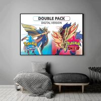 Pokemon Sword and Shield Video Game Poster Canvas Print Wall Painting Decoration, No Frame