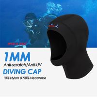 1mm Neoprene Unisex Scuba Diving Cap Helmet Surfing Snorkeling Hat Hood Winter Keep Warm Neck Dive Hats Swimming Equipment Swim Caps