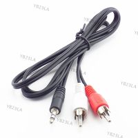 3.5mm Jack Mini Plug to 2 Male Rca Stereo Phono Audio Speaker Adapter Splitter Extension cord AUX Cable connectorsYB23TH