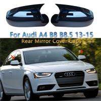 สำหรับ Audi A4 S4 B8 B8.5 2ชิ้นสีดำเงากรอบฝาปิดตัดกรอบ A4 8K FSI TFSI TDI 2013-2016การปรับแต่ง