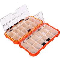 Lure Fishing Box 24 Compartments Double Layer Fishing Box Plastic Fishing Tackle Box