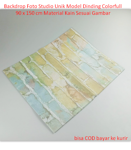 Backdrop Foto Studio Unik Model Dinding Colorfull 90 x 150 cm Material