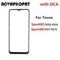 หน้าจอกระจกด้านหน้า KG5j 8C สำหรับ Tecno Spark KG5k 8P KG7 KG7h สัมผัสแผงแอลซีดีอะไหล่กระจกสำหรับซ่อม + OCA