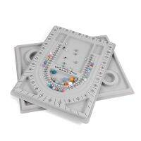 【CC】℗◊☄  Flocked Bead Board Beading Organizer Tray Design Measuring for Jewelry Making Accessories