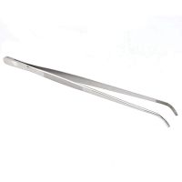 2X Stainless Steel Precision Kitchen Culinary Tweezer Tongs Long Tweezers Metal Tongs Chef Tweezers