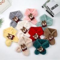 ♗๑  Kawaii Children Warm Scarf for Baby Kids Autumn Winter Cute Faux Rabbit Fur Fruit Outdoor Scarf Gift Girls Boys Soft Scarves New