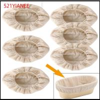 521YIANEE 2PCS เครื่องใช้ในครัว การหมักหมัก หวายหวายหวาย หวาย dougn ผ้าซับในตะกร้าขนมปัง ตะกร้าตรวจสอบขนมปัง ตะกร้า sourdough