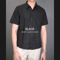 เสื้อเชิ้ตคอปก แขนสั้น SHORT SLEEVE SHIRT สีดำ(ฺBlack)