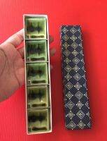 Ceramic chopstick japanese ที่วางตะเกียบ Ceramic Vintage งานสะสม ตกแต่ง ร้านอาหาร ญี่ปุ่น  Japanese Ceramic Chopstick Rest Holder Vintage Pottery Green Set of 5 with box