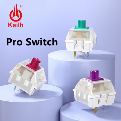 Kailh Pro Switch Linear Clicky Tactile Pro สีเขียวม่วงแดงสำหรับคีย์บอร์ดแบบกลไก5Pin Switchs Hot-Swap Fit GMK67 GK61