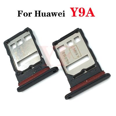 ‘；【。- For  P Smart 2021 Y7A Y9A Y9S Y6S 2019 SIM Card Tray Slot Holder Adapter Socket Repair Parts