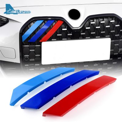 Front Grill Trim Stripes Covers For BMW 4 Series G22 G23 G24 2021 2022 Motorsport Decoration Sticker Car-styling Accessories