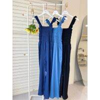 2 Styles Multicolor ️ 【 JinG 】 Slimmer Look Picky Tall Tube Top Elastic Waist High Jumpsuit Hanging Shoulder Wide Pants Vest Style Maternity C