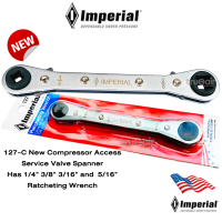 imperial เครื่องมือช่าง  ประแจเปิดวาล์ว Series-127C-New อิมพีเรียล 4ขนาด1/4 3/8  3/16  5/16การเข้าถึงคอมเพรสเซอร์ วัสดุเกรดA