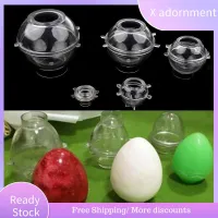 X ADORNMENT DIY ทรงกลมอุปกรณ์ตกแต่งพลาสติกตกแต่งหน้าเค้กใสทำเทียนแม่พิมพ์ดินแม่พิมพ์สบู่เครื่องมือ