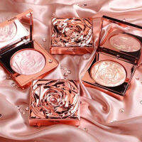 5303(ใหม่/แท้) novo rose gloss highlight powder พาเลทไฮไลท์สามมิติ ตลับทอง โรส