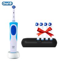 แปรงสีฟันไฟฟ้าชาร์จไฟได้ Oral-B 2D แปรงสีฟันอัจฉริยะสามารถหมุนได้พร้อมอะไหล่หัวฉีด Oral-B หัวแปรงสีฟันกระเป๋าโน้ตบุ๊ค