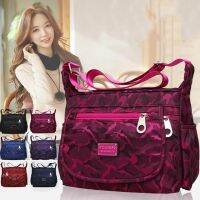 Multi Pocket Shoulder Bag Corss-body Purse Waterproof Nylon Travel Handbags for Women