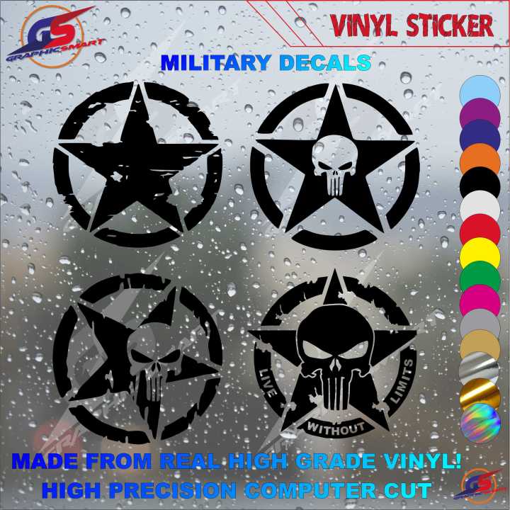 8 inch MILITARY DECALS Car & Motorcycle Sticker Decal Vinyl | Lazada PH