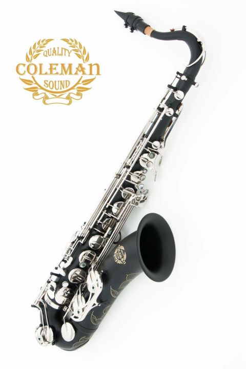 แซกโซโฟน-saxophone-tenor-coleman-cl-334t-matt-black-nickel-keys