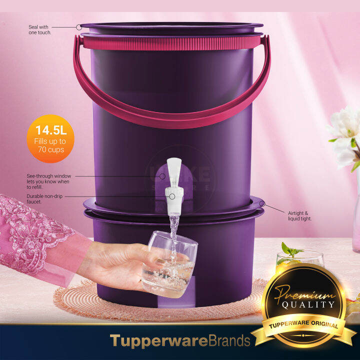 Tupperware Water Dispenser 14.5L or with Canister 7.0L / Hari Raya Lazada