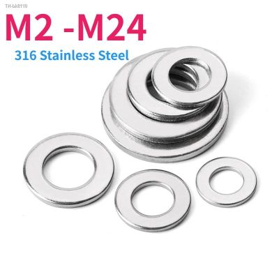 ✳◕ 316 Stainless Steel Flat Washer M2-M4 M5 M6 M8 M10 M12 M14 M16 M18 M20 M22 M24 Arge Size Oversize Big Wider Flat Washer Gasket