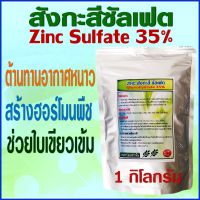 สังกะสีซัลเฟต 35% Zinc Sulfate เป็นธาตุอาหารพืช ช่วยสร้างฮอร์โมนพืช ช่วยต้านทานอากาศหนาว ร้อน แล้ง สังเคราะห์แสงได้ดี พืชใบเขียวเข้ม