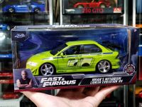 โมเดลรถ evolution 1/24 โมเดลรถ 1:24 Jada mitsubishi evolution Fast and Furious ฺBrians โมเดลรถของขวัญ ราคา ok