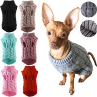 ZZOOI Dog Sweaters for Small Medium Dogs Cats Clothes Winter Warm Pet Puppy Turtleneck Sweaters Vest Soft Pet Coat Jacket