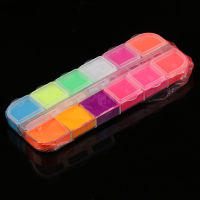 12GirdBox Lasting Fluorescent Matte Eyeshadow Neon Pigment Powder Halloween Decoration Eyeshadow Palette