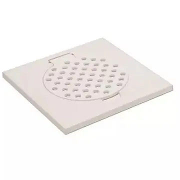 SYK PVC Plastic Bathroom Floor Trap Cover White 6 Inch Floor Drain